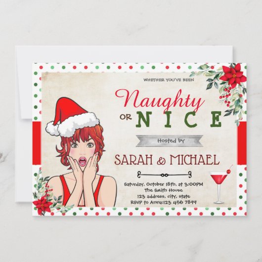 Kerstvakantie stout of leuke uitnodiging (Voorkant)