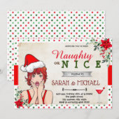 Kerstvakantie stout of leuke uitnodiging (Voorkant / Achterkant)