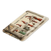 Kerstvakantie straat muzikanten magneet (Linkerzijde)