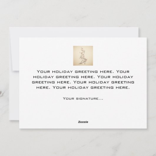 Kerstvakantie Straatmuzikanten Wenskaart Feestdagenkaart (Achterkant)