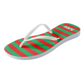 Kerstvakantie strepen Custom Teenslippers Thongs (Schuin)
