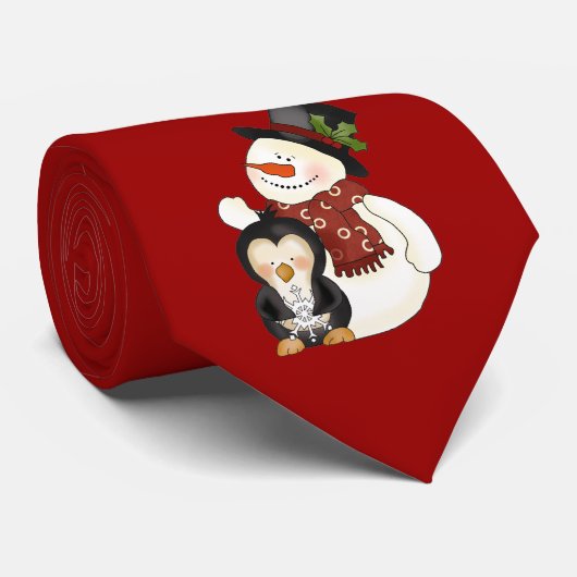 Kerstvakantie stropdas (Opgerold)