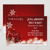 Kerstvakantie Sweet 16 Verjaardag Kaart (Voorkant / Achterkant)