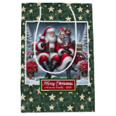 Kerstvakantie Tas Classic Coolest Mrs Claus Medium Cadeauzakje (Voorkant)