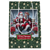 Kerstvakantie Tas Classic Coolest Mrs Claus Medium Cadeauzakje (Achterkant)