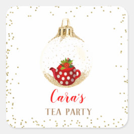Kerstvakantie Tea Party Stickers
