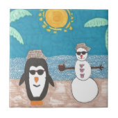 kerstvakantie tegeltje (Voorkant)