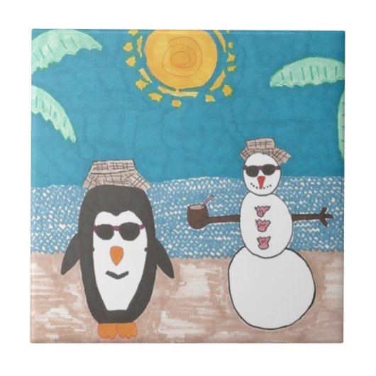 kerstvakantie tegeltje (Voorkant)