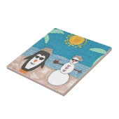 kerstvakantie tegeltje (Zijkant)