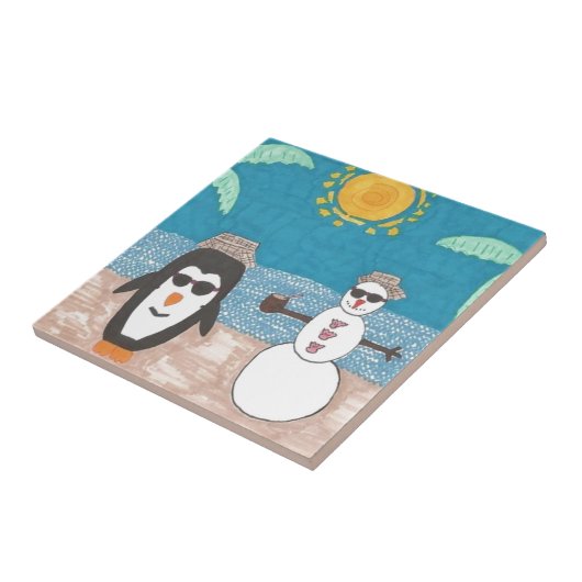 kerstvakantie tegeltje (Zijkant)