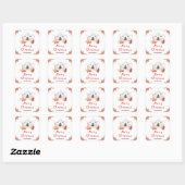 Kerstvakantie Thee Rood Kerstfeest Vierkante Sticker (Vel)