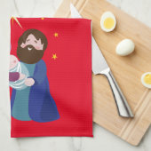 kerstvakantie theedoek (Quarter Fold)