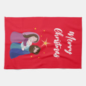 kerstvakantie theedoek (Horizontaal)