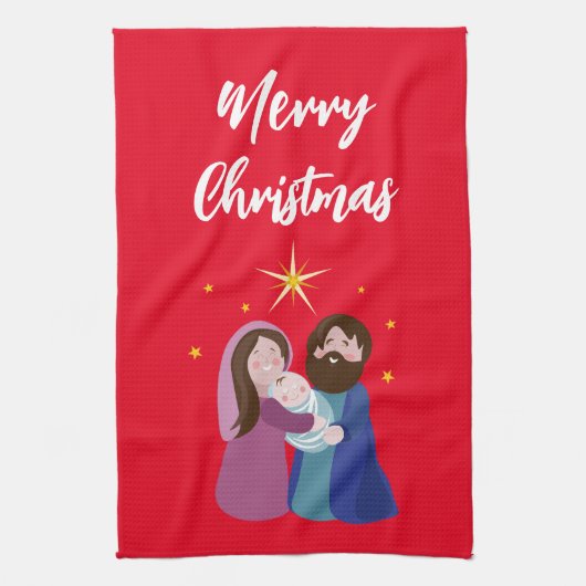 kerstvakantie theedoek (Verticaal)