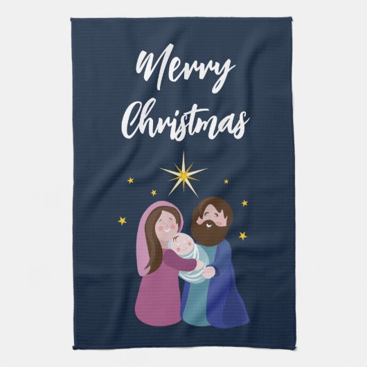 kerstvakantie theedoek (Verticaal)