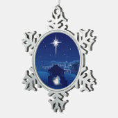 kerstvakantie tin sneeuwvlok ornament (Rechts)
