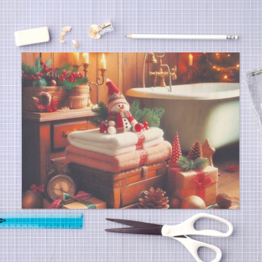 Kerstvakantie toiletpapier tissuepapier (Craft)