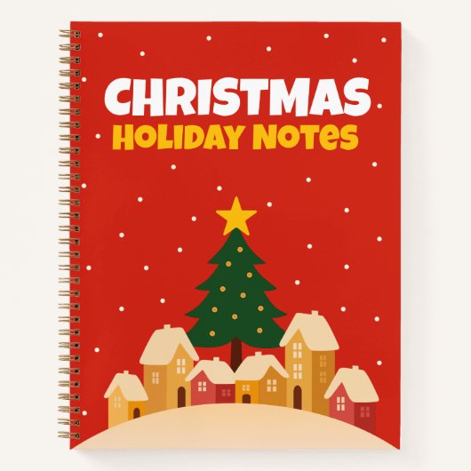 Kerstvakantie Tradities Notitieboek Gelinieerd (Voorkant)