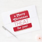 Kerstvakantie traktaties vierkante sticker (Envelop)