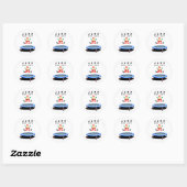 Kerstvakantie Trampoline Turnen Ronde Sticker (Vel)
