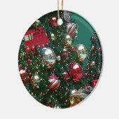 Kerstvakantie Trim The Tree Speelgoed Train Orname Keramisch Ornament (Links)