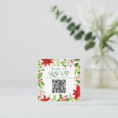 Kerstvakantie Trouwwebsite QR-code RSVP-kaart Informatiekaartje (Staand voorkant)