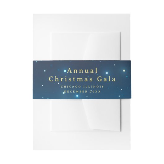 Kerstvakantie Uitnodiging Belly Band Uitnodigingen Wikkel (Voorkant Voorbeeld)