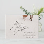 Kerstvakantie uitnodigingskaart feestdagenkaart (Staand voorkant)