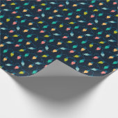 Kerstvakantie Vakantie Twinkle Lights Cadeaupapier (Hoek)