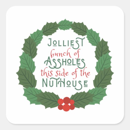 Kerstvakantie van de nationale Lampoon in de baard Vierkante Sticker (Voorkant)