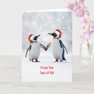 Kerstvakantie van de Two of Us Schattige Penguin Kaart