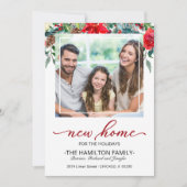 Kerstvakantie verhuisbericht foto feestdagenkaart (Voorkant)