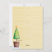 Kerstvakantie verhuisbericht voor de voordeur feestdagenkaart (Achterkant)