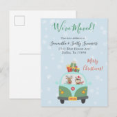 Kerstvakantie verhuisbericht We zijn verhuisd Aankondigingskaart (Voorkant / Achterkant)