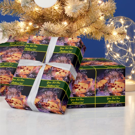 Kerstvakantie verlicht Cadeau gepersonaliseerd Cadeaupapier (Feestdagen)