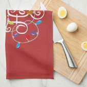 Kerstvakantie verlicht Kerstmis Theedoek (Quarter Fold)