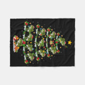 Kerstvakantie Verlichting Kerstman Byss Vis Kerstb Fleece Deken (Voorkant (Horizontaal))