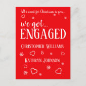 Kerstvakantie Verlovingsaankondiging Aankondigingskaart (Voorkant)