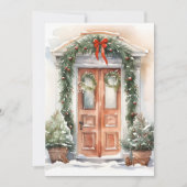 Kerstvakantie versierde kerstkaart (Voorkant)