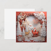 Kerstvakantie versierde kerstkaart (Voorkant / Achterkant)