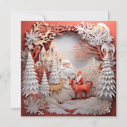 Kerstvakantie versierde kerstkaart (Voorkant)