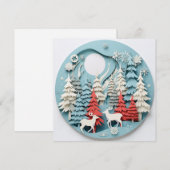 Kerstvakantie versierde kerstkaart (Voorkant / Achterkant)