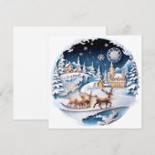 Kerstvakantie versierde kerstkaart (Voorkant / Achterkant)