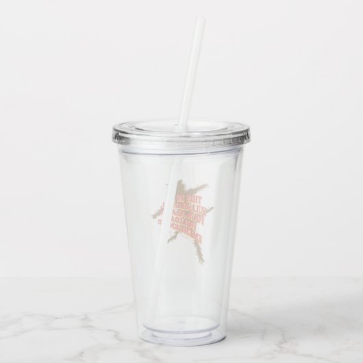 kerstvakantie | Vier-Alarm Vakantiedagen Acryl Drinkbeker (Achterkant)