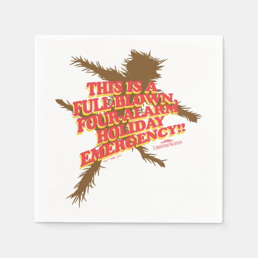 kerstvakantie | Vier-Alarm Vakantiedagen Servet (Voorkant)