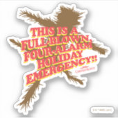 kerstvakantie | Vier-Alarm Vakantiedagen Sticker (Voorkant)