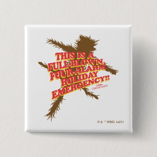 kerstvakantie | Vier-Alarm Vakantiedagen Vierkante Button 5,1 Cm (Voorkant)