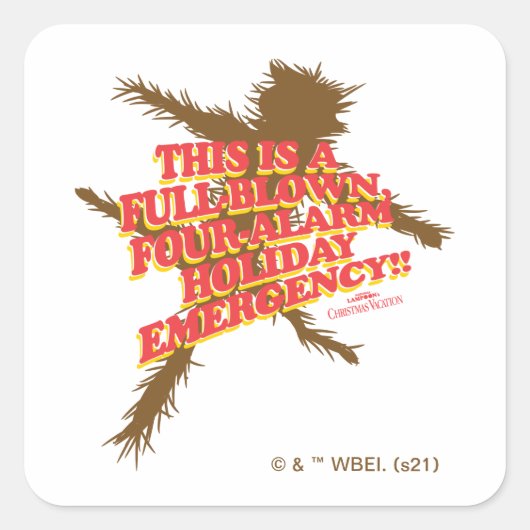 kerstvakantie | Vier-Alarm Vakantiedagen Vierkante Sticker (Voorkant)