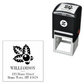 Kerstvakantie Vierkant Retouradres Zelfinktende Stempel (In situ)