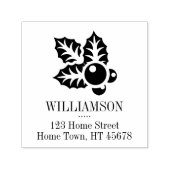 Kerstvakantie Vierkant Retouradres Zelfinktende Stempel (Design)